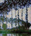 Álamos a orillas del río Epte Tiempo nublado Claude Monet
